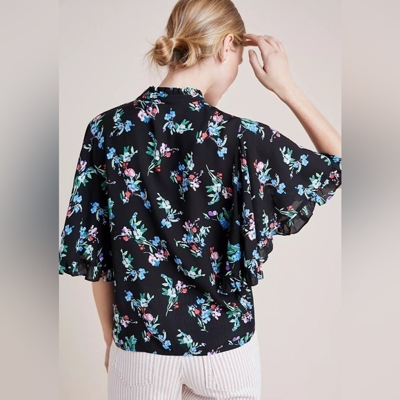Anthropologie Maeve Aveiro‎ Flutter-Sleeved Buttondown - Picture 3 of 9